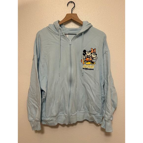 Disney Parks 2023 Zip up Hoodie Blue Sz XL - Picture 2 of 6